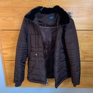 Size M Coat with Fur Hood